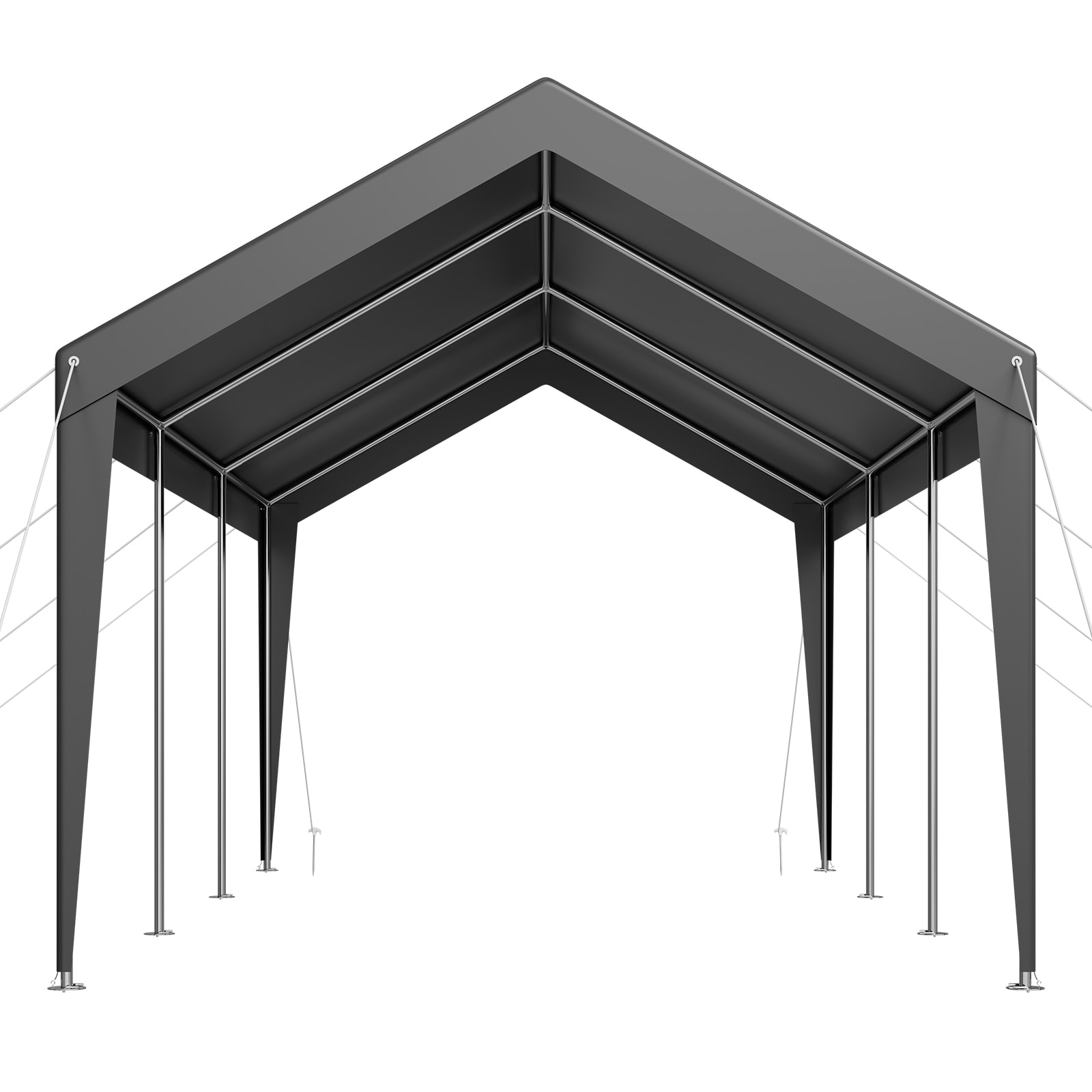 Carport Car Canopy 10 X 20 FT Heavy Duty Portable Car Garage Shelter Tent Grey_maomaolike.com